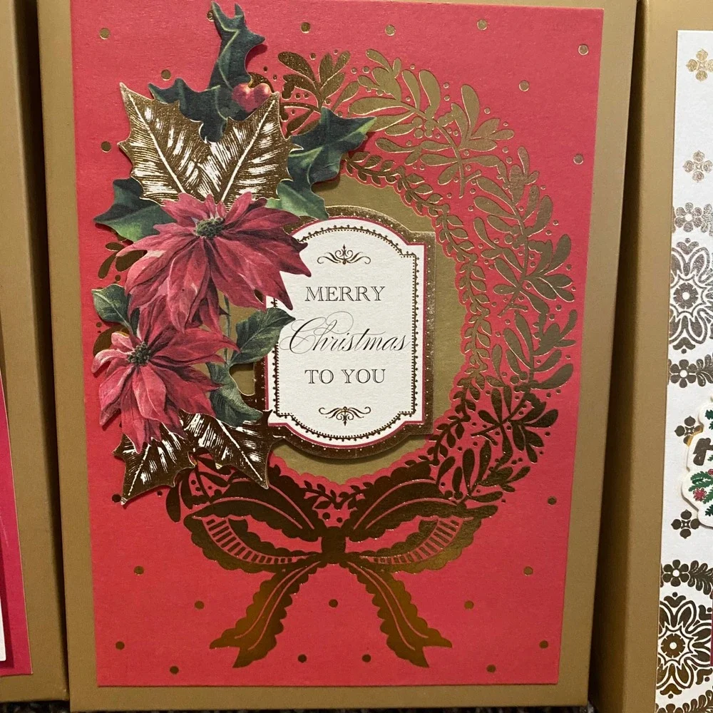 New Sealed Anna Griffin 5 sets (50ct) handmade Holiday Cards Envelopes Christmas